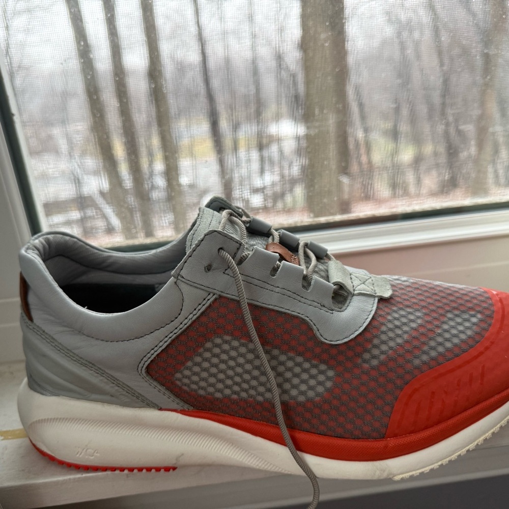Johnston & Murphy Gray and Red Sneakers